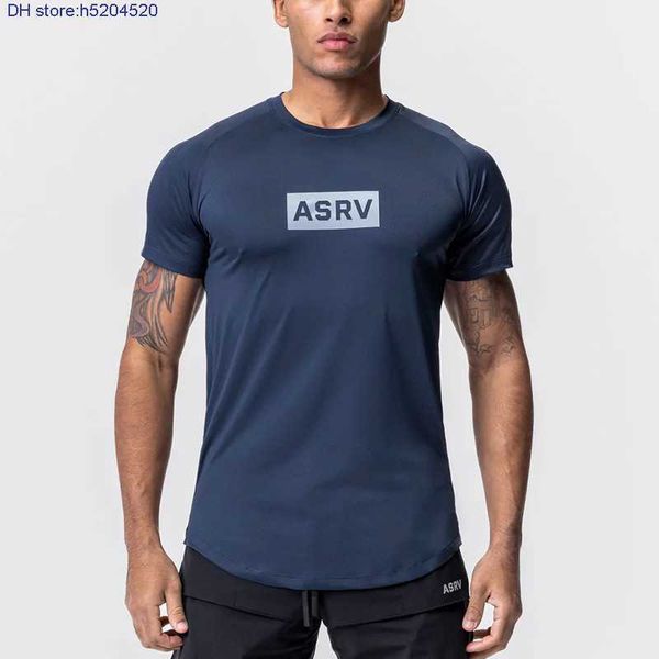 

2023 fashion sports fitness brand asr' v summer men's t shirt new loose round neck short sleeve thin digital printing quick drying, White;black