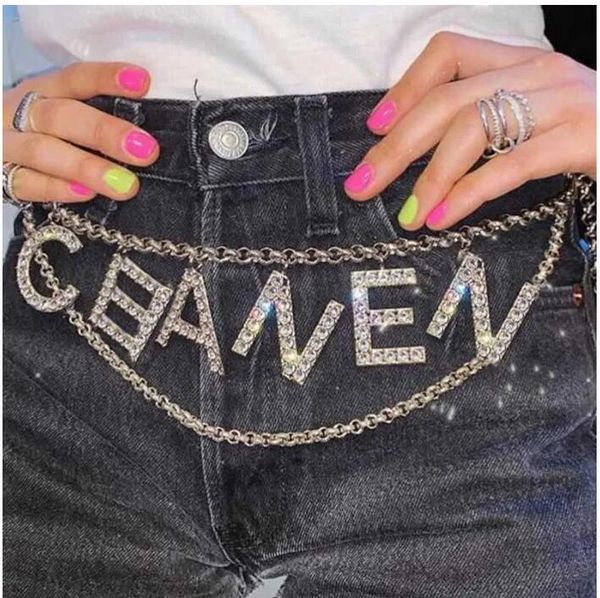 

luxury belts fashion alloy waist chain belt pearl rhinestone inlay metal for ladies women student dress waistband jeans belts gift, Black;brown