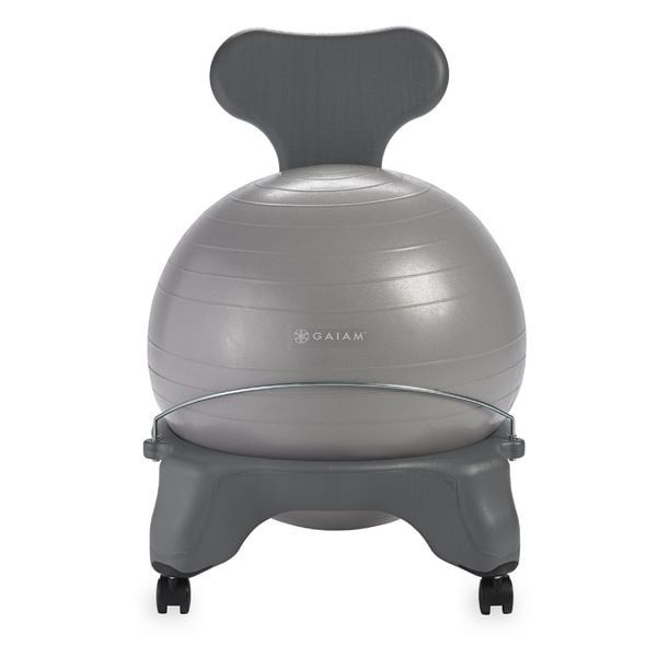 

gaiam balance ball chair cool grey exercise equipment the smart hoop