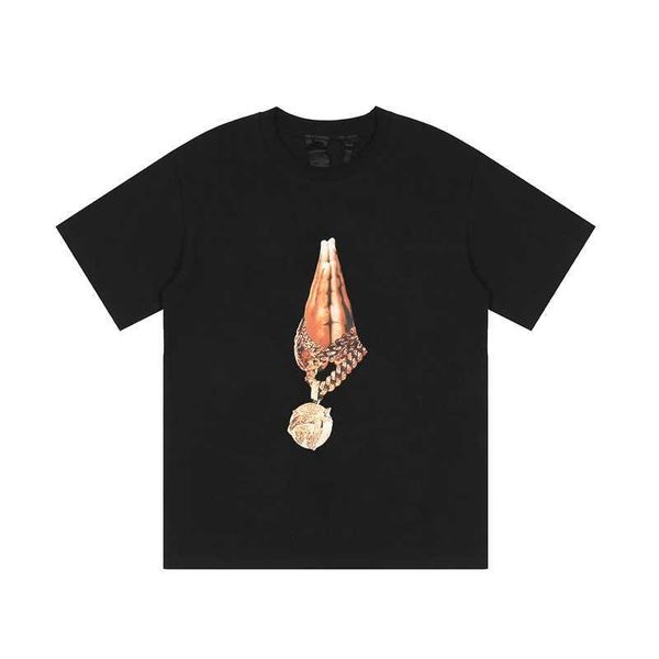 

pop street hip hop loose style male and female couple cotton round neck large v print short sleeve t-shirt, Black;white