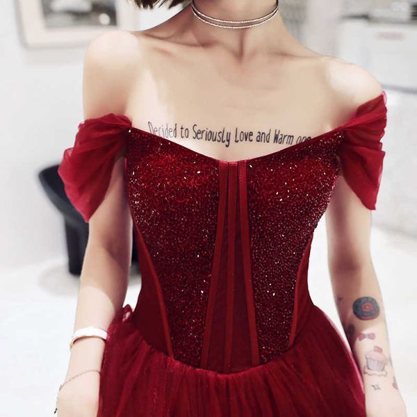 

women's clothing runway dresses heavy handmade toast bride 2023 spring wedding red modern engagement temperament evening dresses, Black;gray