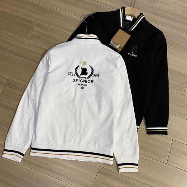 

plus size casual jacket men zip cardigan coat burb designer jackets mens trench coat embroidered windbreaker jacket 4xl 5xl, Black;brown