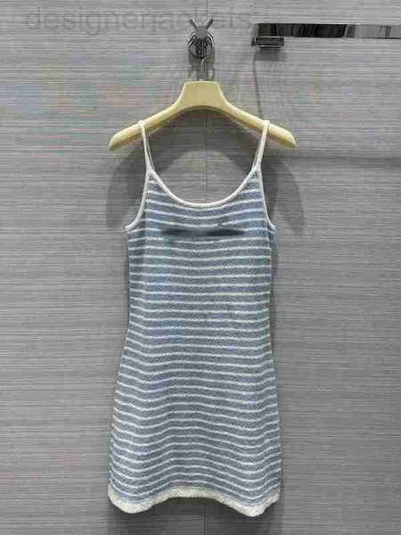 

runway dresses designer milan dresses 2023 new spring summer spaghetti strap women's sundress brand same style dress yrqn, Black