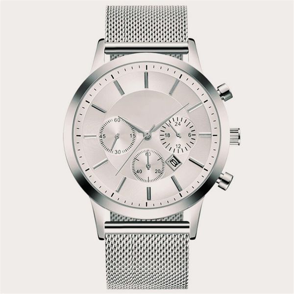 

2021 new luxury men watches super man watch gentalmen famous wristwatch car brand mesh strap male quartz boss three ey2628, Slivery;brown