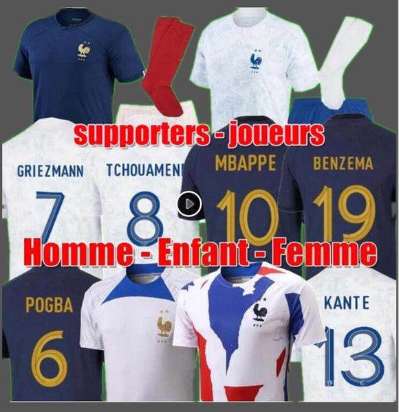

2022 finals maillots de football frances soccer jerseys french football shirts mbappe griezmann kit shirt enfants kids tchouameni special ma, Black;yellow