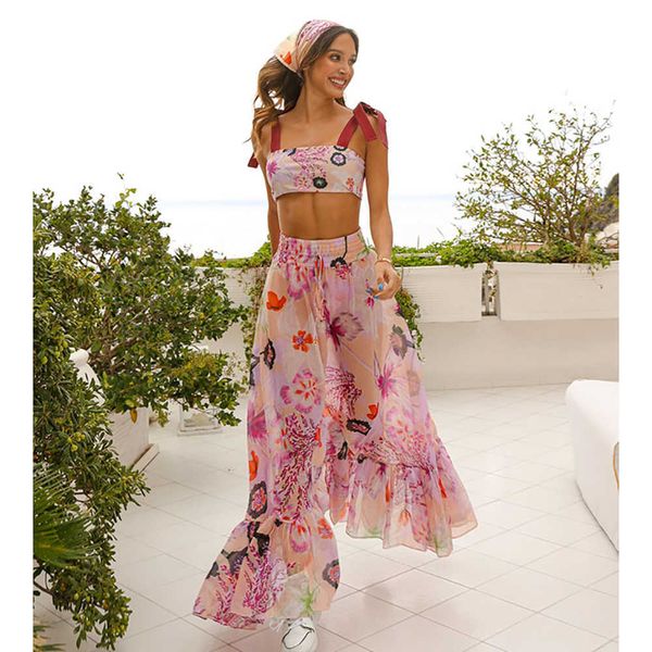 

women's swimwear fashion printed bikini 2022 woman split-joint 3 low waist swimwear and skirt female bathing suit separate bandeau laci, White;black
