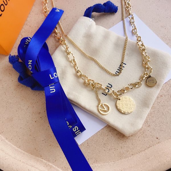 

designer classic luxury pendant necklaces women gold letter designer necklace luxury design jewelry colorfast hypoallergenic, Silver