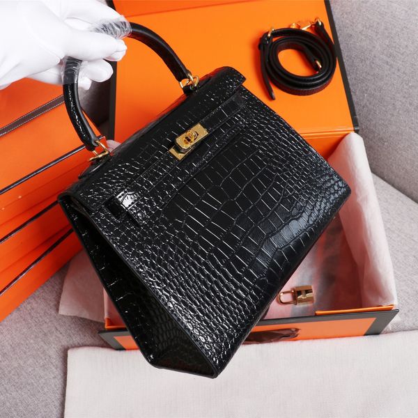 

howellwongs alligator cowhide genuine leather bags designer socialite tote motorcycle pleated 25cm in 11 colors with horse and silk lock lad