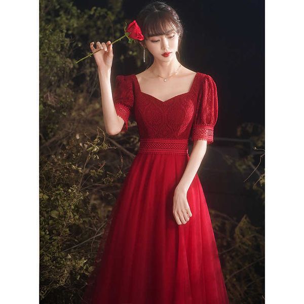 

women's clothing runway dresses wedding gown bride 2023 style elegant wine red suspender medium gth wedding evening dresses can be worn, Black;gray