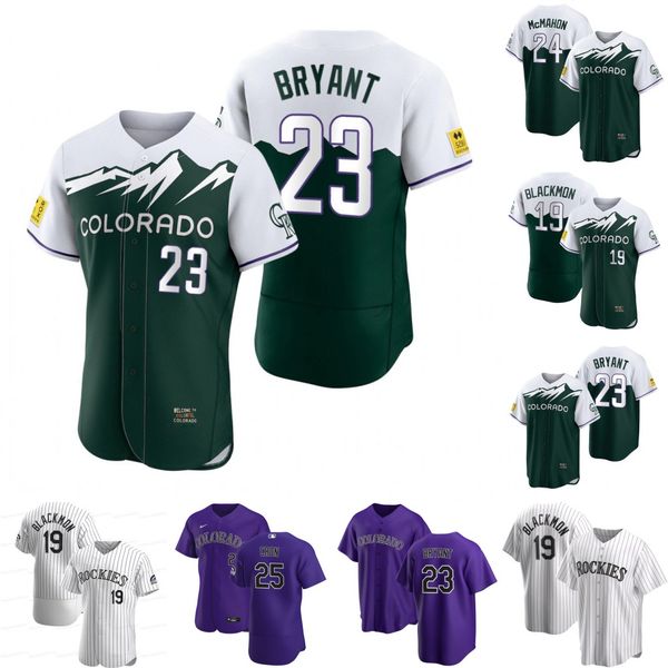 

kris bryant colorado charlie blackmon rockies jersey c.j. cron ryan mcmahon randal grichuk michael toglia alan trejo elehuris montero elias, Blue;black