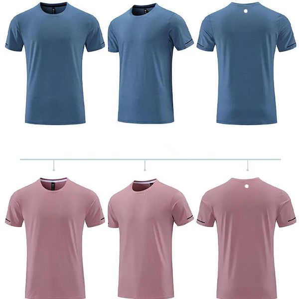 

ll-r661 men yoga outfit gym t shirt exercise & fitness wear sportwear trainning basketball running ice silk shirts outdoor short sleeve ela