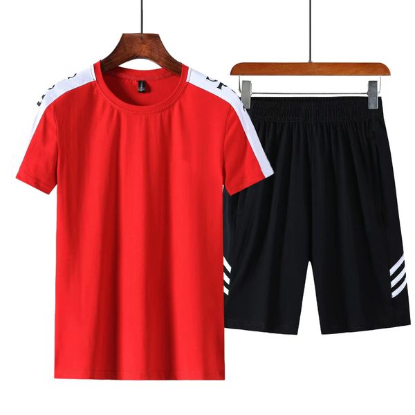 

designer mens tracksuit summer sweatshirts sweat clothing womens short tracksuits sportswear sets jogging crew neck red t-shorts suit fashio, Gray