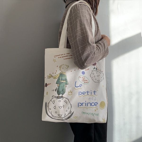 

evening bags women's canvas tote bags korean students shoulder cotton cloth shopping bag eco foldable shopper bag female handbag for gi