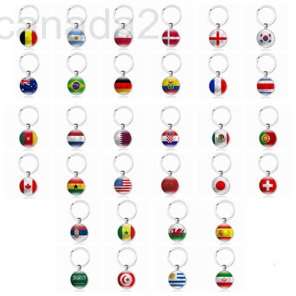 

keychains & lanyards designer 2022 cup decorations football fans key chain argentina brazil spain 16wi, Silver