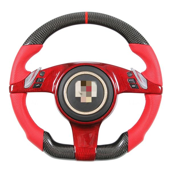 

customized carbon fiber led car racing wheel steering wheel fit por-sche cayenne