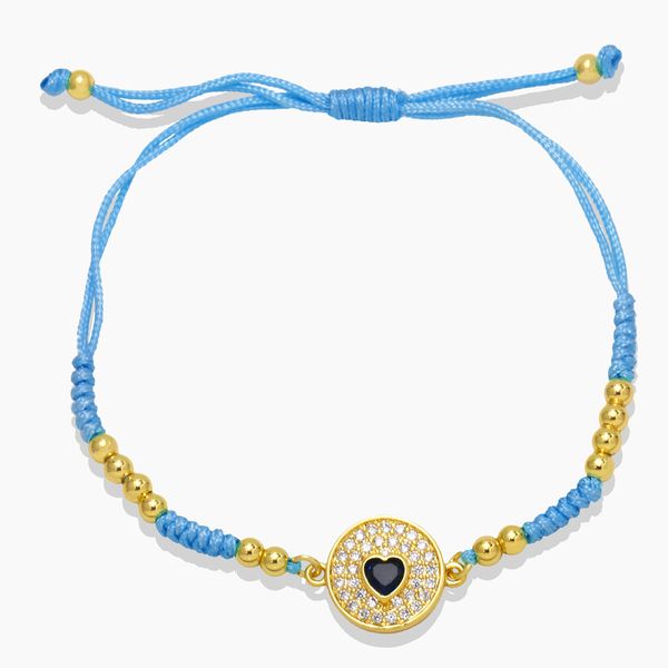 

Classic hand-woven bracelet Bohemian color zircon round brand love bracelet wholesale