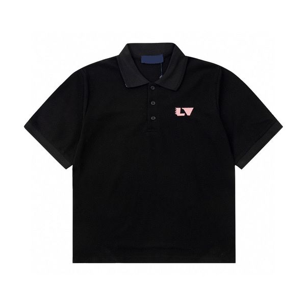 

tees men's plus polos round neck embroidered and printed polar style summer wear with street pure cotton w012g, Black;brown