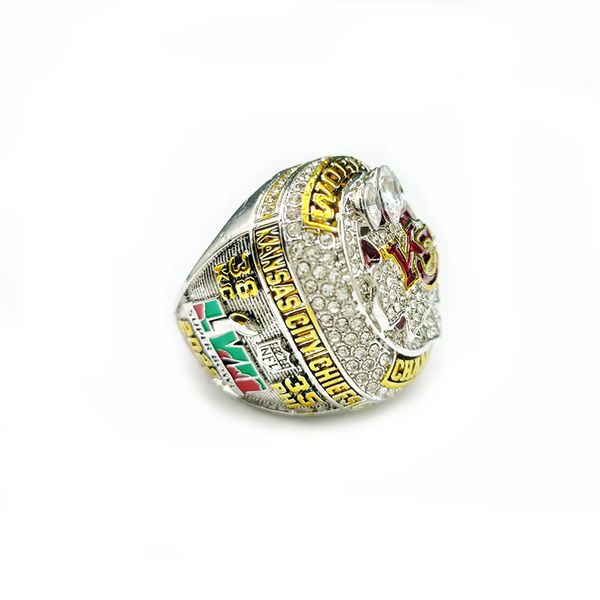 

kansas super championship replica ring 2023 church men's rings football ring, Golden;silver
