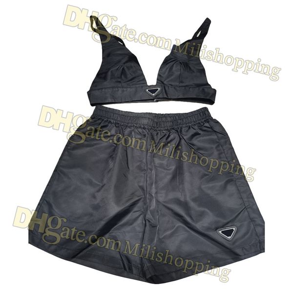 

womens bras set tanks tetro brand underwear shorts breathable add warm triangular metal embroidery motorcycle vest corset outer bra summer, White