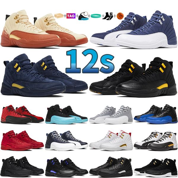 

with box jumpman men basketball shoes 12 12s sneakers designer shoe golf stealth fiba indigo hyper royal university blue royalty wings taxi