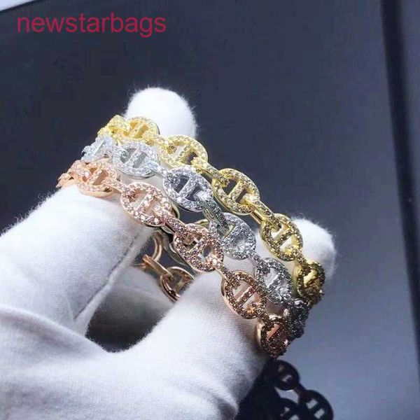 

designer herms bracelet online shop explosives pig nose women's light luxury small group full of diamond delicate design feel versatile, Golden;silver