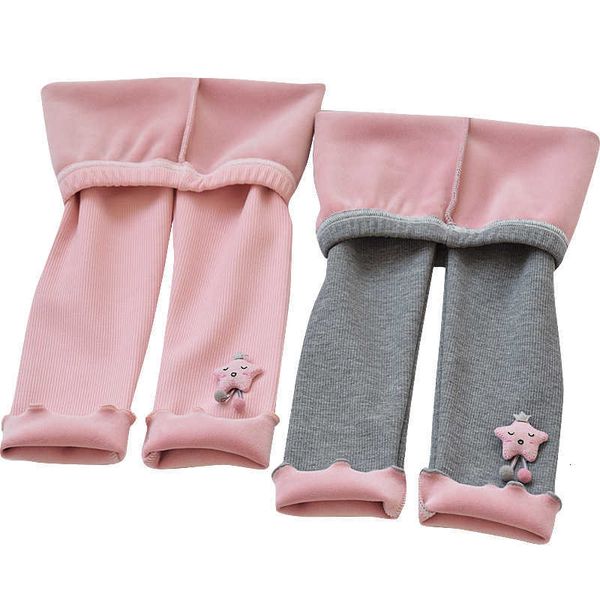 

girls' underpants winter new all-in-one thin ve1et chil1en's trousers plush thickened girls' warm pants, Blue