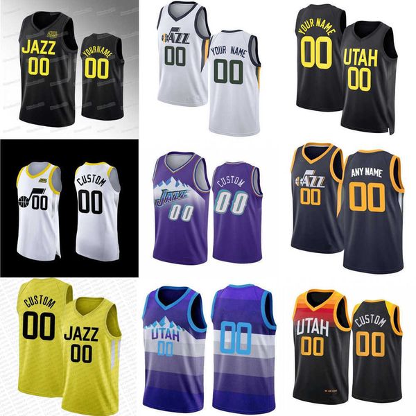

mens womens youth utah''jazz''custom 30 ochai agbaji 33 johnny juzang 00clarkson john 12 stockton karl 32 malone basketb, Black;red