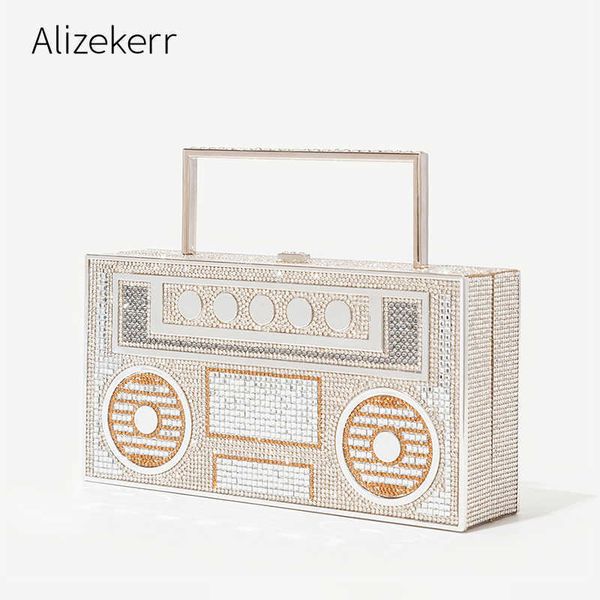 

evening bag color diamonds radio clutch bag women 2022 new bridal wedding metal