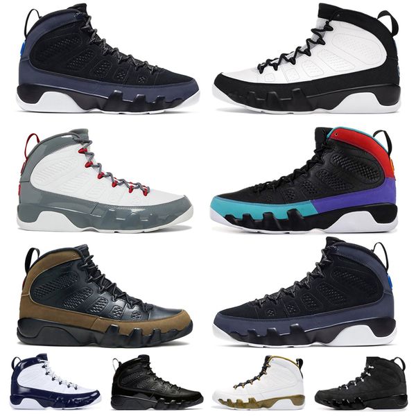 

9s basketball shoes man jumpman 9 gym red particle grey olive pearl blue anthracite space jam breathable jogging mens trainers sports sneake