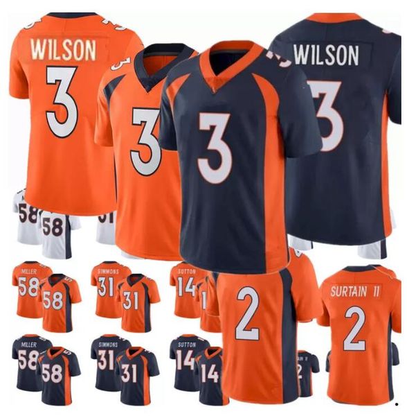 

russell wilson jersey denver phillip lindsay jerry jeudy broncos patrick surtain ii john elway courtland sutton justin simmons javonte willi, Black;red