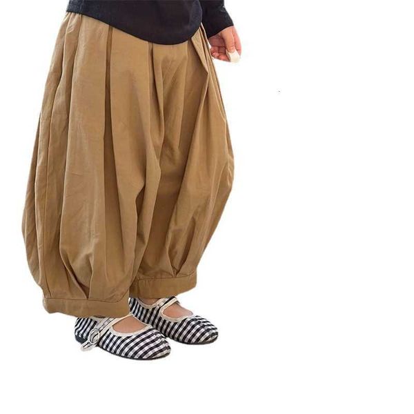

2023 spring new chil1en's clothing korean chil1en's clothing girls loose solid color 1um pants kindergarten lantern pants, Blue