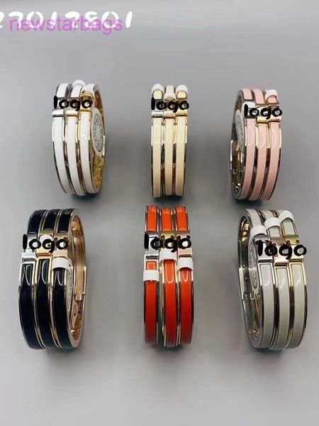 

designer herms bracelet for sale yangyang family light luxury wind pig nose mini enamel letter couple fashion narrow version, Golden;silver