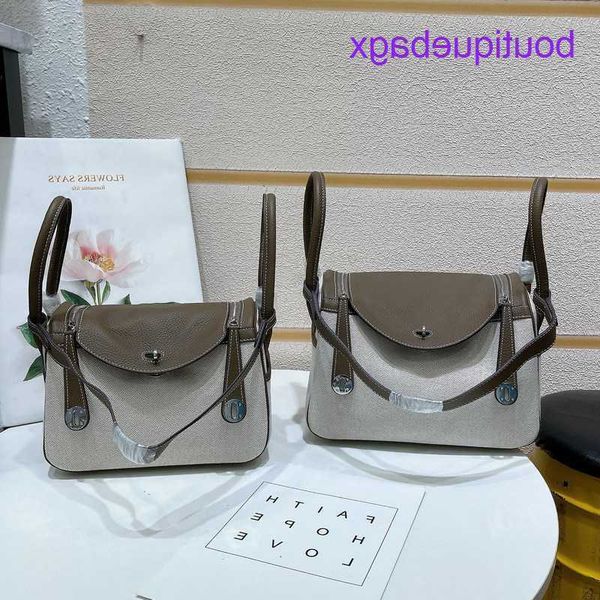 

designer lindi bags h 2023h layer cow leather with linen canvas real bag fashion good quality medicine case shoulder hand sdf 2qid