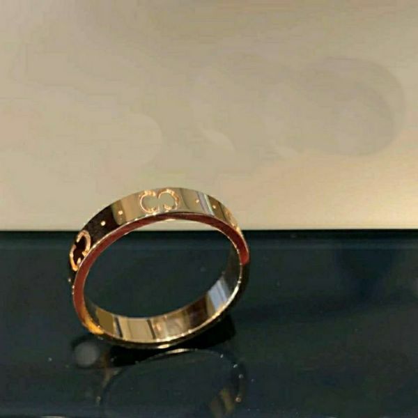 

couples wedding luxury ring gold color rose fashion promise g letters mother s day gifts narrow bague homme silver plated jewlery designer f