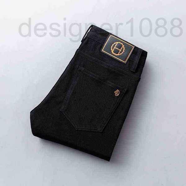 

designer pure spring cotton black jeans men's h family korean slim fit small straight pants zhkw, Blue