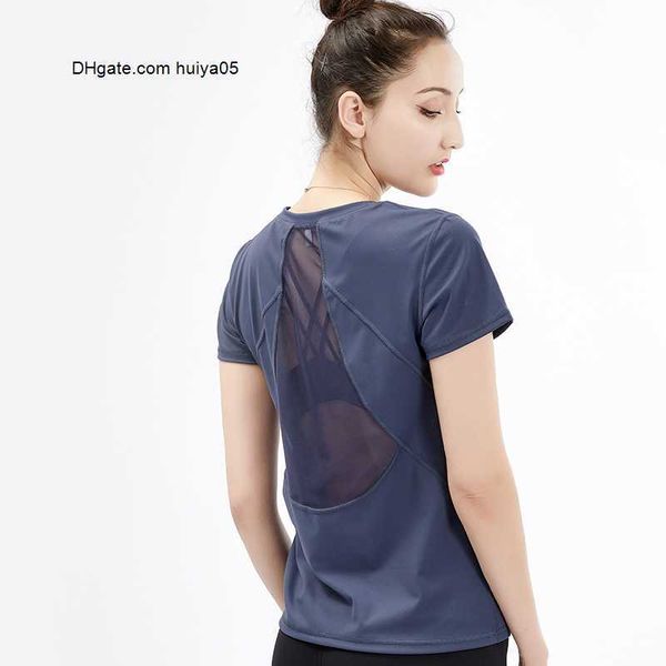 

t women fitness shirt new style sports gym short sleeve yoga mesh gym sport wear 33