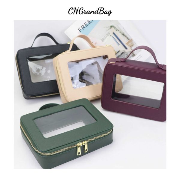 

cosmetic bags cases customized letters colorful saffiano portable cosmetic case travel transparent makeup bag pvc cosmetic bag tpu wash bag