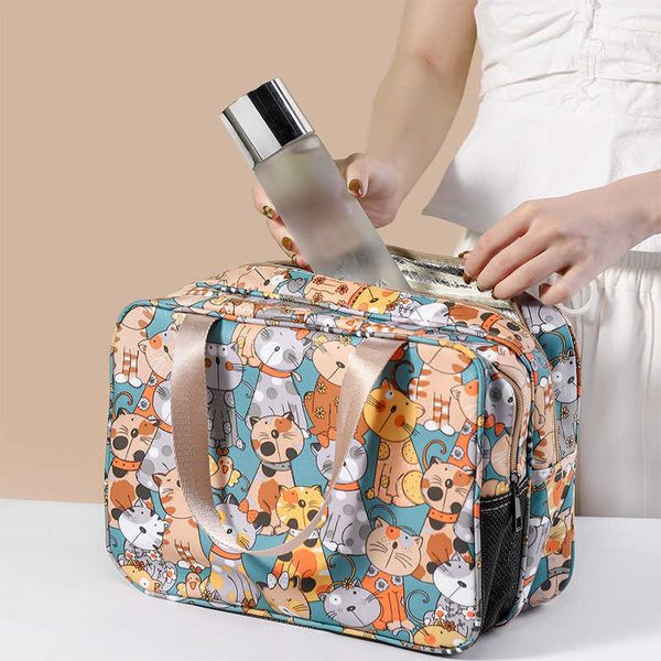 

cosmetic bags cases new women cosmetic bag portable travel makeup bag toiletry wash bags waterproof doublelayer storage box neceser mujer or