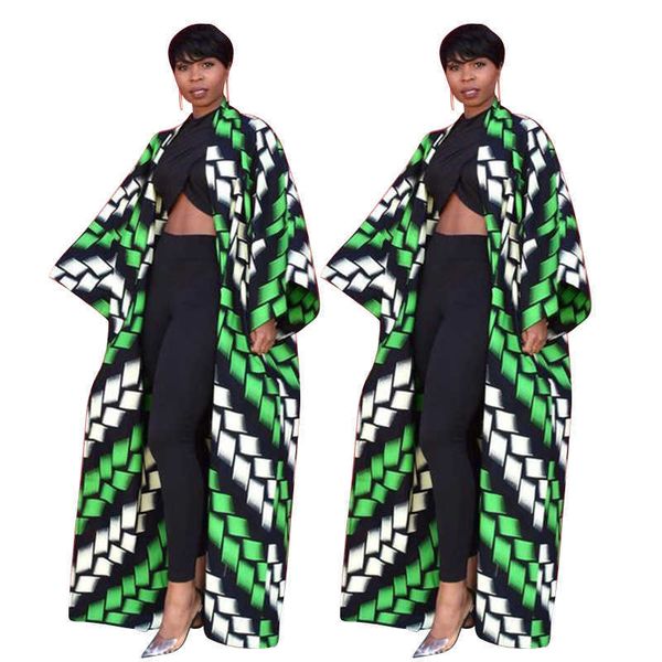 

windbreaker coats2022 spring women's windbreaker coat long ethnic printed top, Tan;black