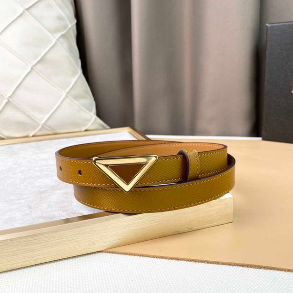 

r women belt fashion all-fit smooth buckle clothing accessories thin waist belts high-quality cowhide men belt width 2.5cm triangle, Black;brown