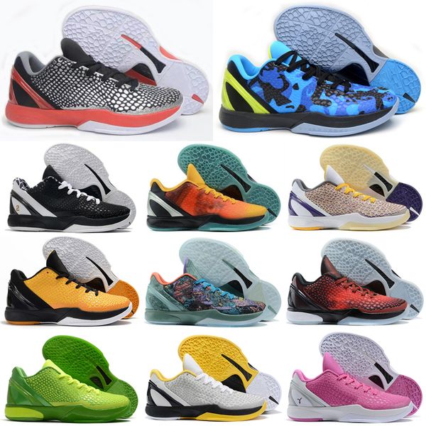 

mamba 6 protro grinch basketball shoes men mambacita bruce lee big stage chaos 5 rings metallic gold mens trainers sports outdoor sneakers s