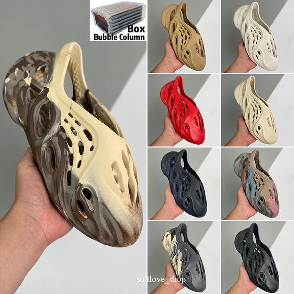 

2022 slippers sandals hole shoes slippers luxury slipper foam ochre runr bone resin clogs desert ararat men women 35-44, White;red