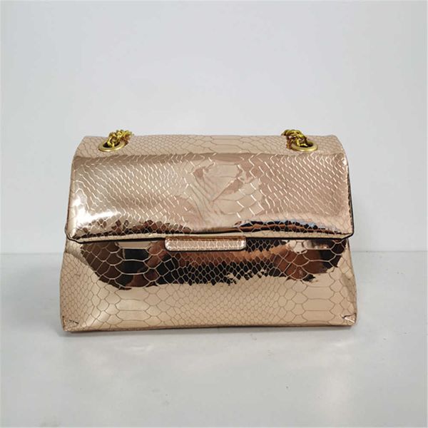 

new arrival summer shiny snake pattern mirror handbag bright colors women purse cross body shoulder bag