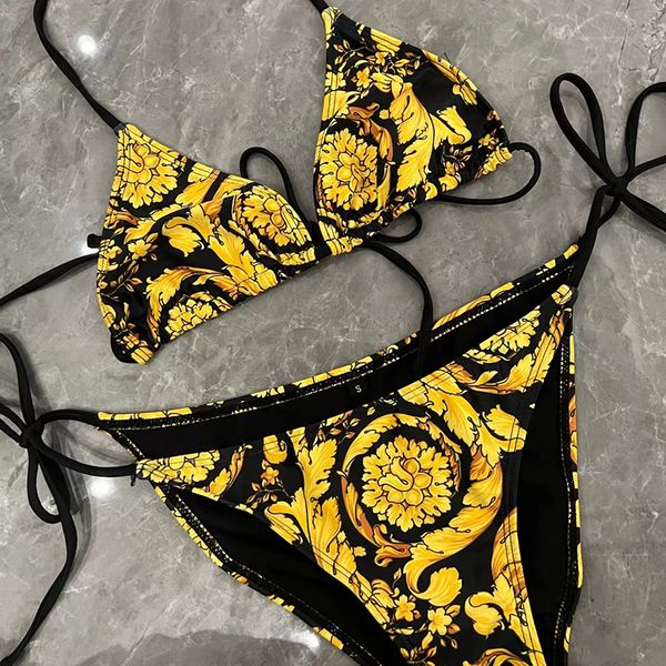 

classy flora bodysuit swimwears swimsuit two pieces bikini set halter bathing suit swim dive clothing