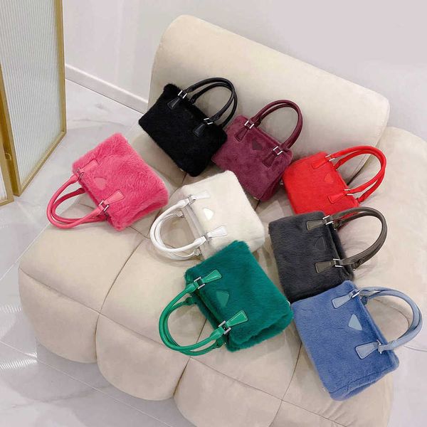 

8 size plush totes bags autumn winter mini hobo designer handbags luxury shoulder crossbody fashion shopper purses 221209