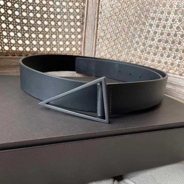 

fashion brand belt luxury designer triangle buckle belts men women formal jeans dress belt cow leather various styles width 3.5cm quality, Black;brown