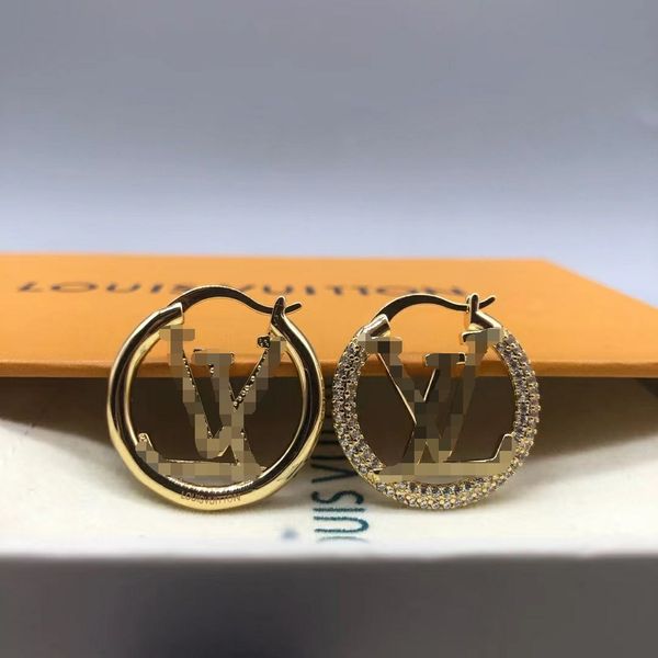 

fashion designer hoop earrings 3/4/5cm classic letter 2colors gold and silver big circle simple earrings initial womens ladies jewelry earri, Golden;silver