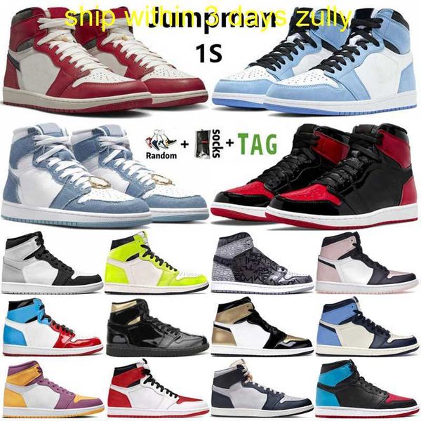 

half price now jumpman 1 og 1s mens basketball shoes lost found bred patent university blue stage haze hyper royal dark mocha denim visionai