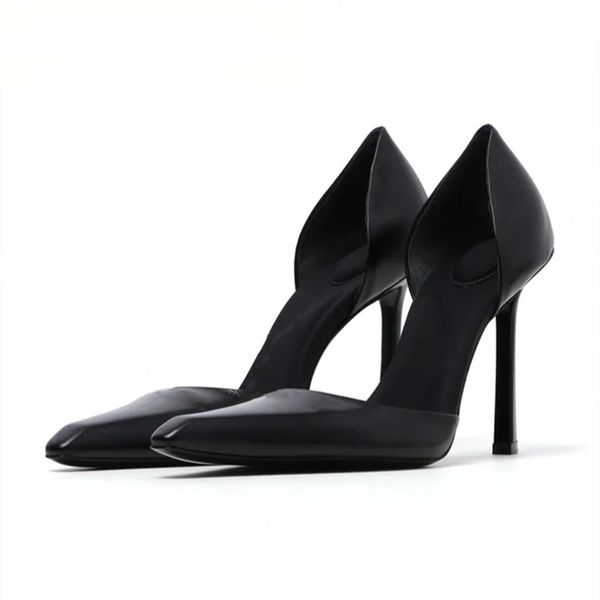 

2023 brand women's sandals, european and american fashion designers, stiletto heels, shallow cuffs, banquet show shoes, Black