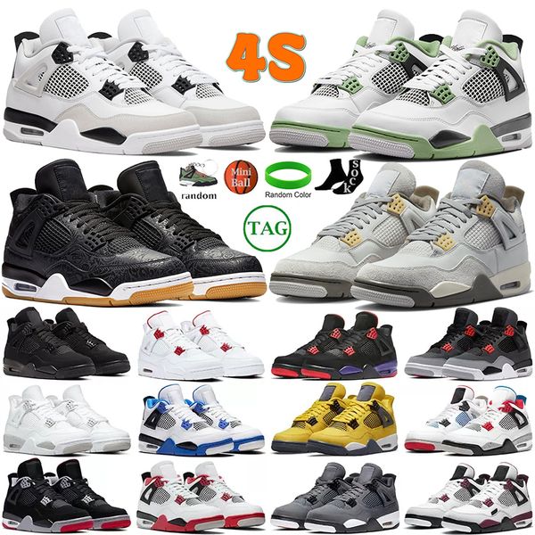

jumpan 4s basketball shoes for men women mens fashion trainers seafoam a ma maniere violet ore sp taupe haze laser black gum green glow wome